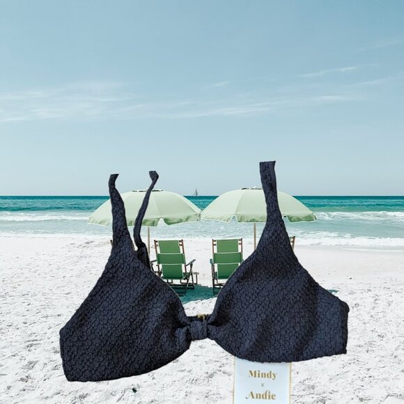 Andie Swim The Amor Top Black Popcorn Size Small - Picture 8 of 10